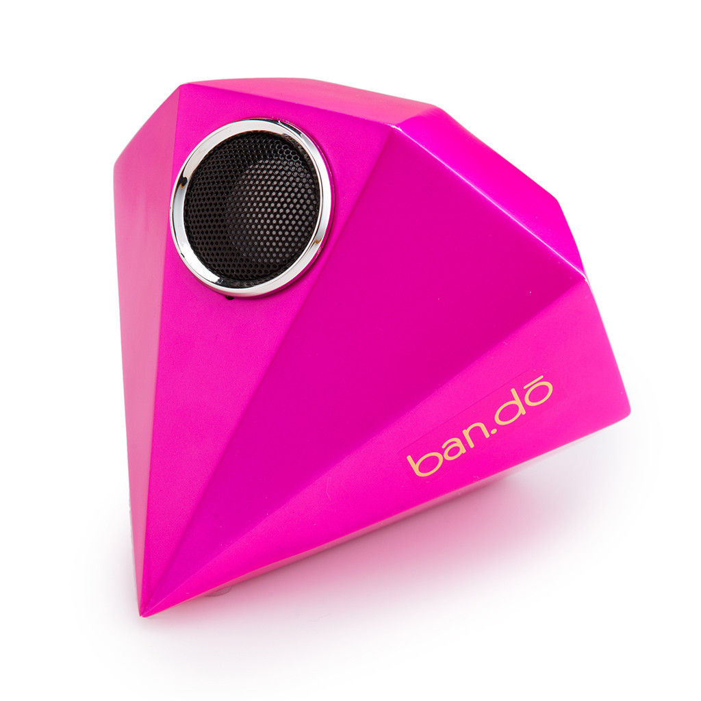 Pink gem-shaped speaker