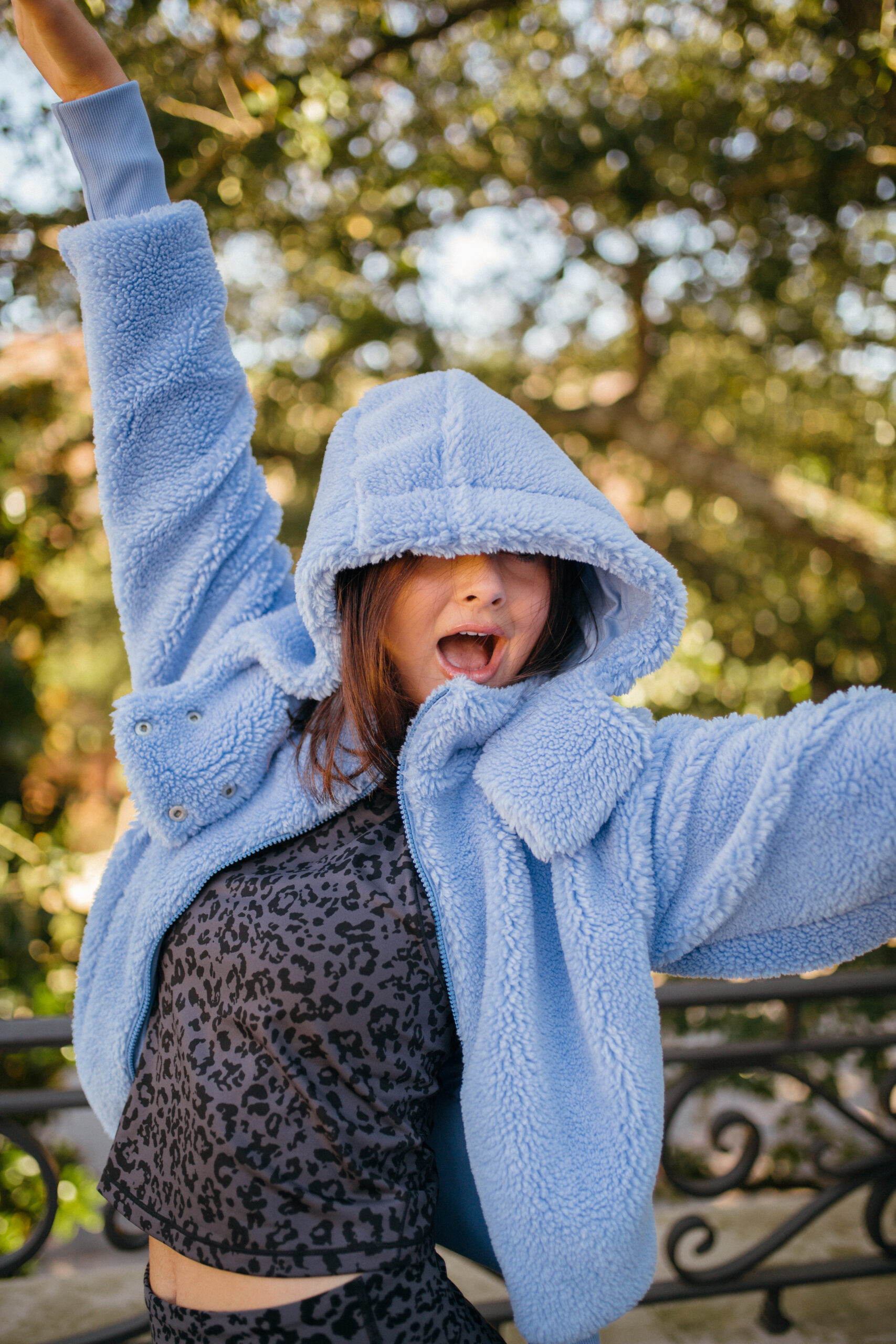 Foxy Sherpa Jacket in Steel Blue by Alo Yoga - International